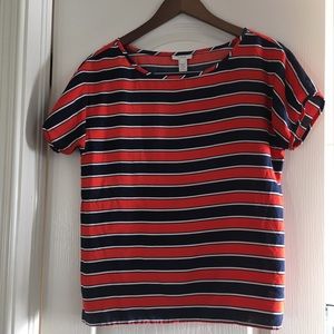 [size 4] J Crew Striped Americana Tee